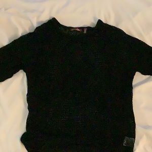 Rayon pull over net sweater